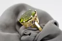 Ring Yellow Peridot 14K Yellow gold Vintage craft vrc130y